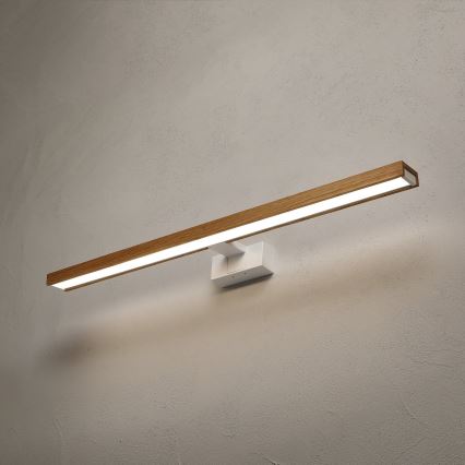 Brilagi - Kúpeľňové LED osvetlenie zrkadla 3 v 1 WOODY MIRROR LED/15W/230V 80 cm IP44 biela/dub