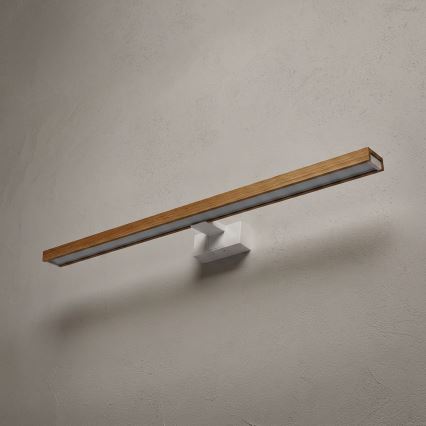 Brilagi - Kúpeľňové LED osvetlenie zrkadla 3 v 1 WOODY MIRROR LED/15W/230V 80 cm IP44 biela/dub