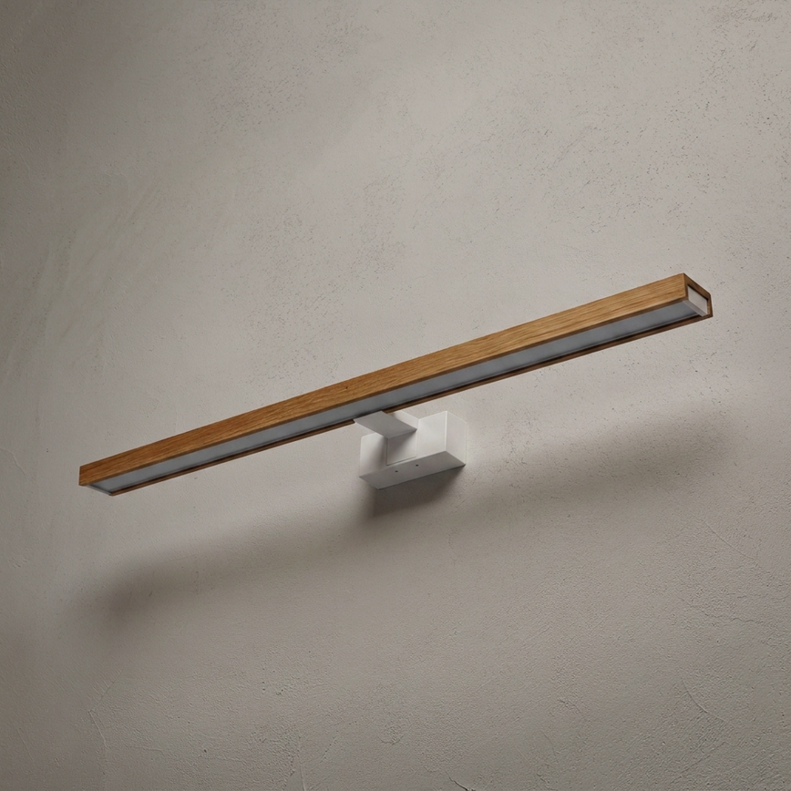 Brilagi - Kúpeľňové LED osvetlenie zrkadla 3 v 1 WOODY MIRROR LED/15W/230V 80 cm IP44 biela/dub