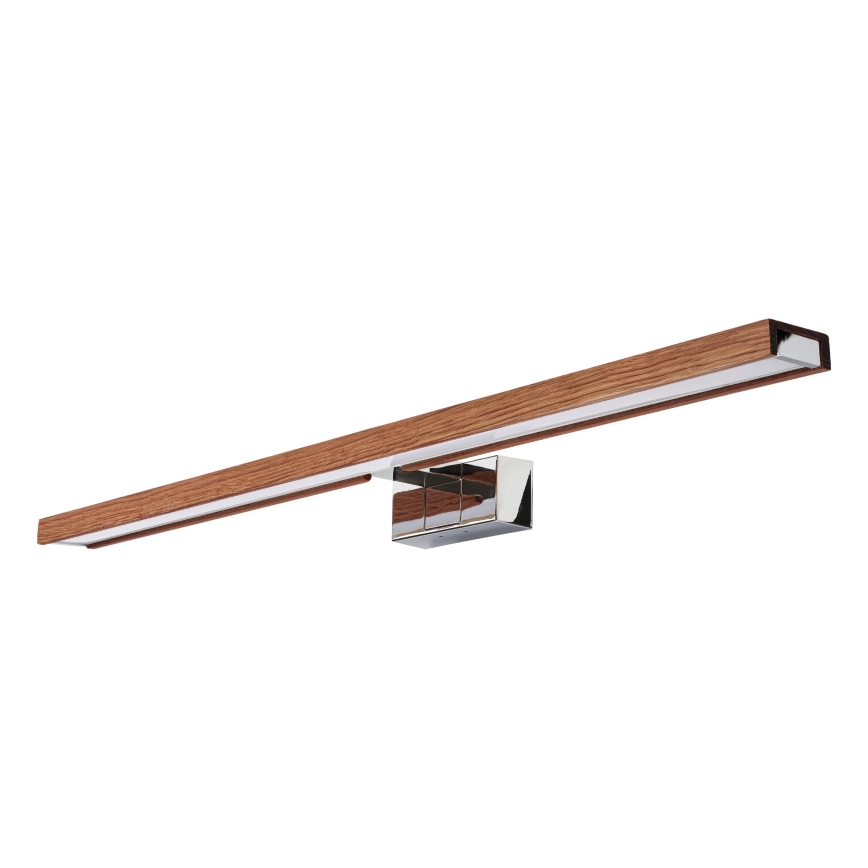 BRILAGI - LED Kúpeľňové osvetlenie zrkadla 3v1 WOODY MIRROR LED/15W/230V 80 cm IP44 lesklý chróm/dub čerešňa