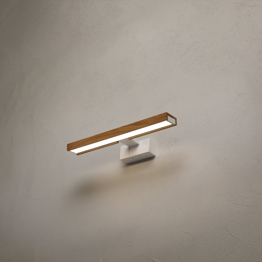 Brilagi - LED kúpeľňové osvetlenie na zrkadlo 3v1 WOODY MIRROR LED/8W/230V 40 cm IP44 biela/dub