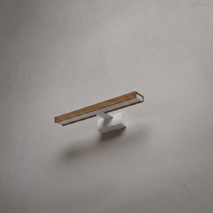 Brilagi - LED kúpeľňové osvetlenie na zrkadlo 3v1 WOODY MIRROR LED/8W/230V 40 cm IP44 biela/dub