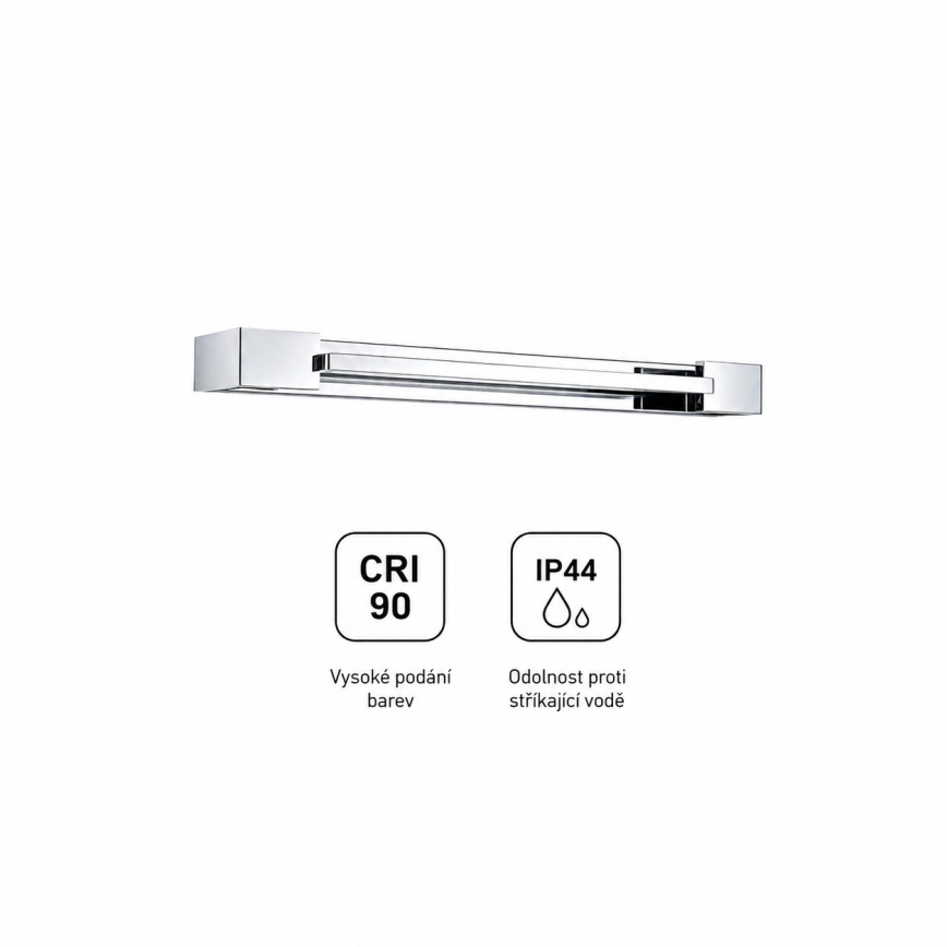 BRILAGI - LED kúpeľňové osvetlenie zrkadla AQUA LINE LED/12W/230V 45 cm IP44 lesklý chróm CRI 90