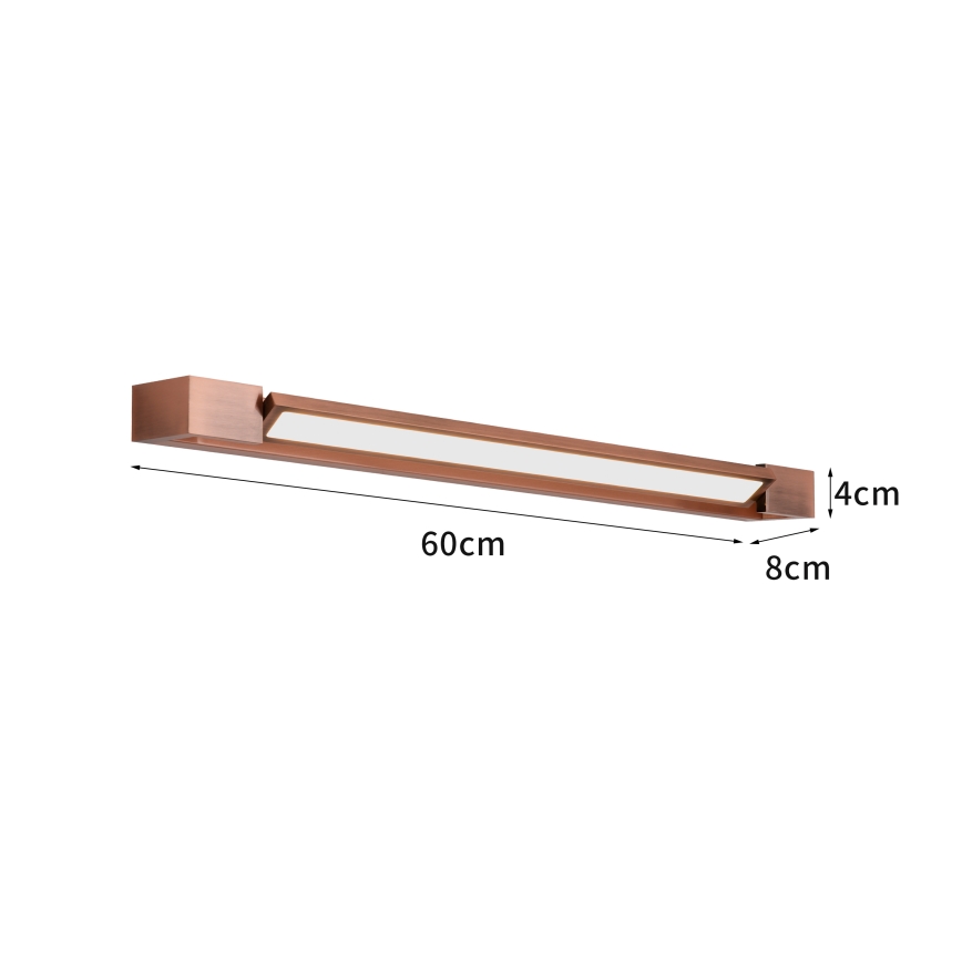 Brilagi - LED Kúpeľňové osvetlenie zrkadla AQUA LINE LED/18W/230V 60 cm IP44 bronzové CRI 90