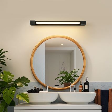 Brilagi - LED kúpeľňové osvetlenie na zrkadlo AQUA LINE LED/18W/230V 60 cm IP44 čierne CRI 90