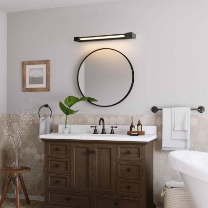 Brilagi - LED kúpeľňové osvetlenie na zrkadlo AQUA LINE LED/18W/230V 60 cm IP44 čierne CRI 90
