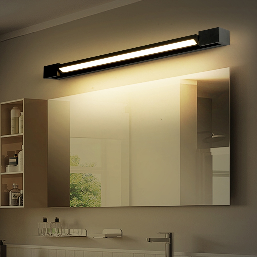 Brilagi - LED kúpeľňové osvetlenie na zrkadlo AQUA LINE LED/18W/230V 60 cm IP44 čierne CRI 90