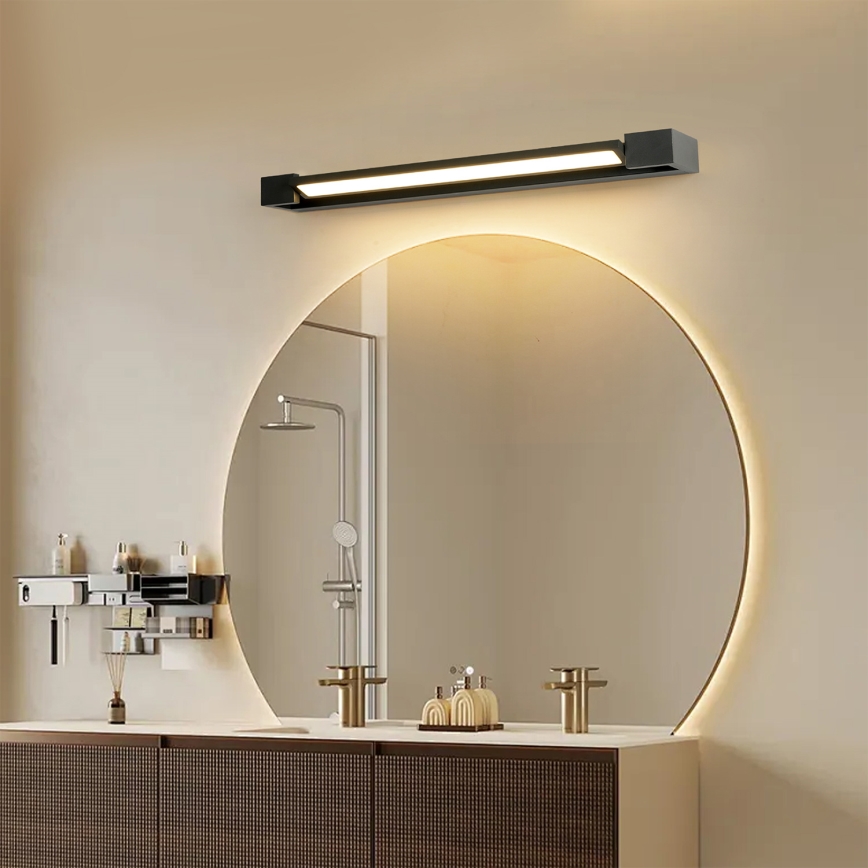 Brilagi - LED kúpeľňové osvetlenie na zrkadlo AQUA LINE LED/18W/230V 60 cm IP44 čierne CRI 90