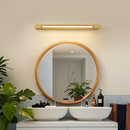Brilagi - LED kúpeľňové osvetlenie zrkadla AQUA LINE LED/18W/230V 60 cm IP44 zlaté CRI 90