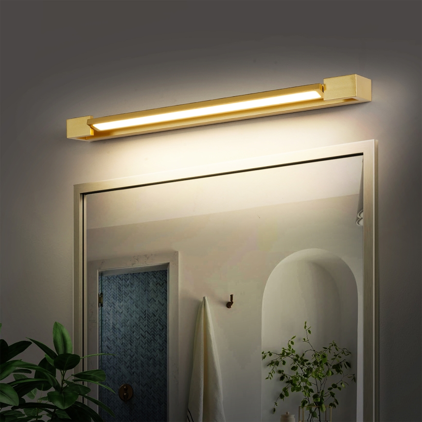 Brilagi - LED kúpeľňové osvetlenie zrkadla AQUA LINE LED/18W/230V 60 cm IP44 zlaté CRI 90