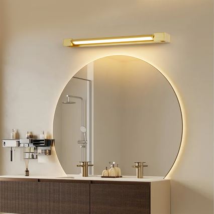 Brilagi - LED kúpeľňové osvetlenie zrkadla AQUA LINE LED/18W/230V 60 cm IP44 zlaté CRI 90