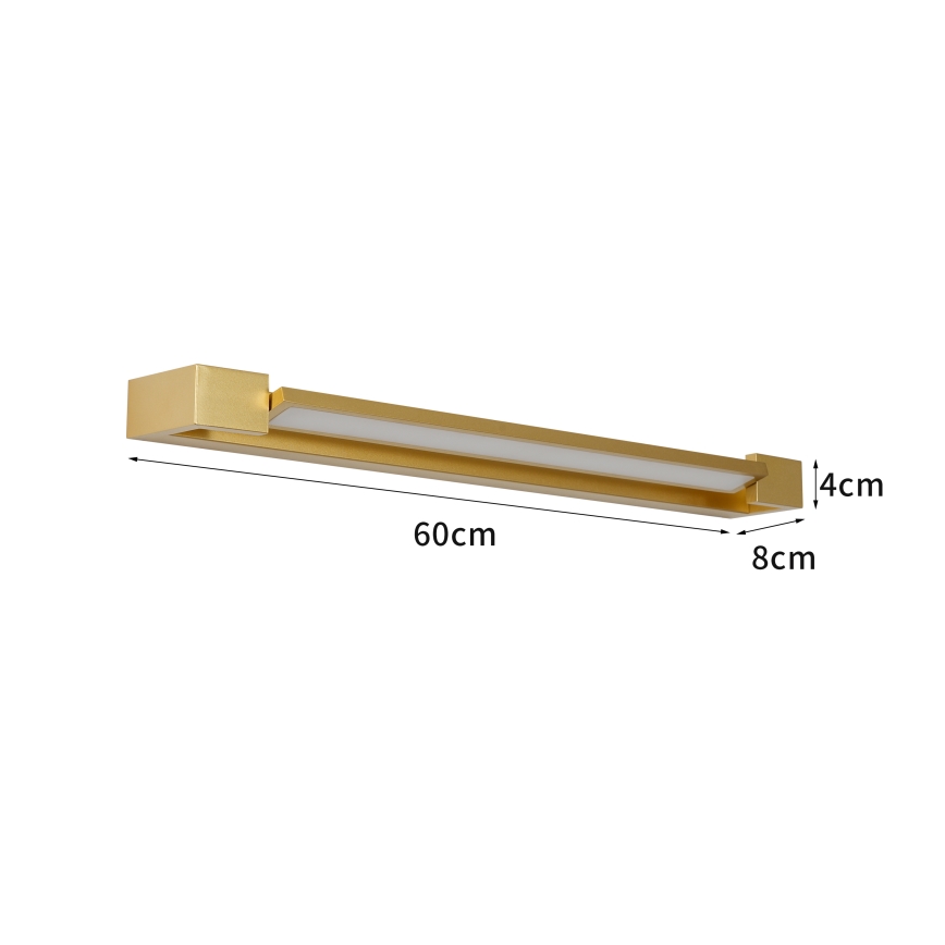 Brilagi - LED kúpeľňové osvetlenie zrkadla AQUA LINE LED/18W/230V 60 cm IP44 zlaté CRI 90