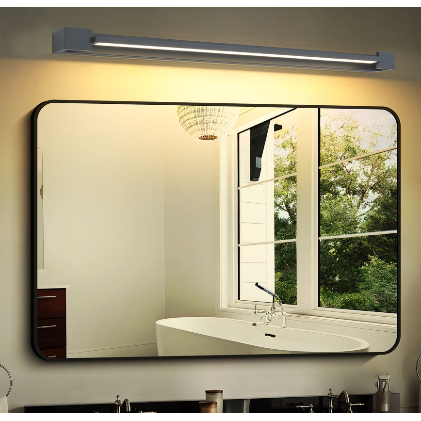 Brilagi - LED kúpeľňové osvetlenie zrkadla AQUA LINE LED/24W/230V 90 cm IP44 antracit CRI 90