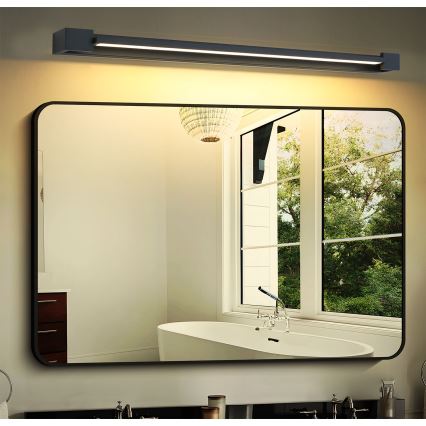 Brilagi - LED kúpeľňové osvetlenie zrkadla AQUA LINE LED/24W/230V 90 cm IP44 čierna CRI 90