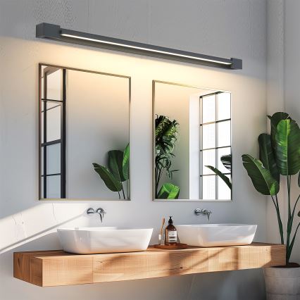 Brilagi - LED osvetlenie zrkadla do kúpeľne AQUA LINE LED/36W/230V 120 cm IP44 antracit CRI 90