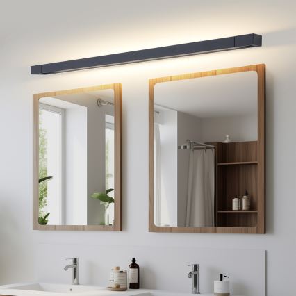 Brilagi - LED osvetlenie kúpeľňového zrkadla AQUA LINE LED/36W/230V 120 cm IP44 čierna CRI 90