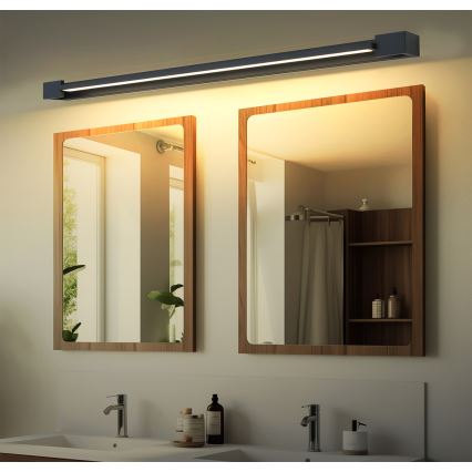 Brilagi - LED osvetlenie kúpeľňového zrkadla AQUA LINE LED/36W/230V 120 cm IP44 čierna CRI 90