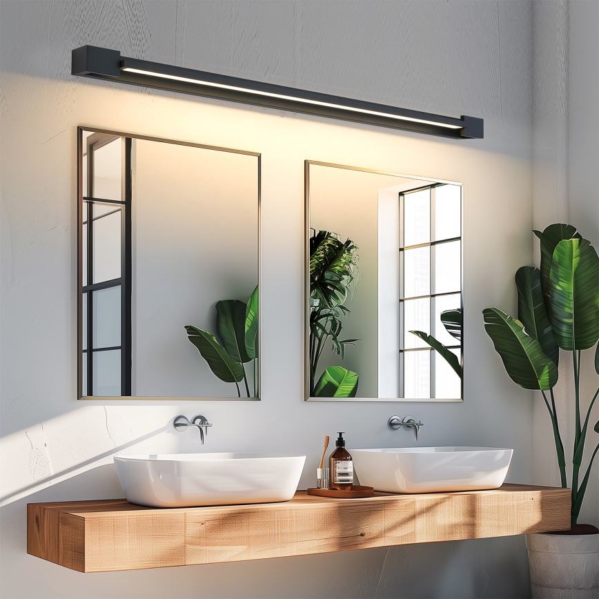 Brilagi - LED osvetlenie kúpeľňového zrkadla AQUA LINE LED/36W/230V 120 cm IP44 čierna CRI 90