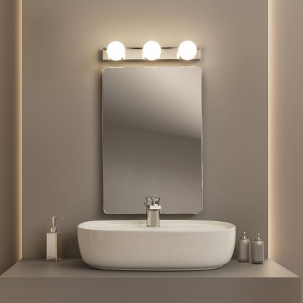 Brilagi - LED osvetlenie zrkadla do kúpeľne HOLLYWOOD 3xLED/3W/230V 39 cm IP44 lesklý chróm