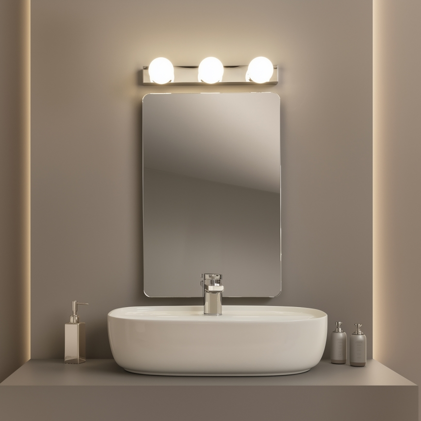 Brilagi - LED osvetlenie zrkadla do kúpeľne HOLLYWOOD 3xLED/3W/230V 39 cm IP44 lesklý chróm
