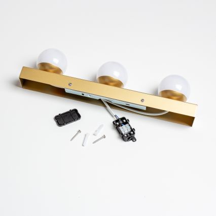 Brilagi - LED osvetlenie kúpeľňového zrkadla HOLLYWOOD 3xLED/3W/230V 39 cm IP44 zlaté