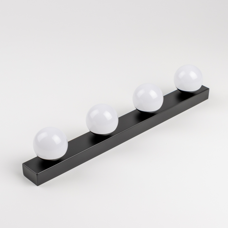 Brilagi - LED osvetlenie zrkadla do kúpeľne HOLLYWOOD 4xLED/3W/230V 53 cm IP44 čierne