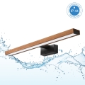 Brilagi - LED kúpeľňové osvetlenie zrkadla WOODY MIRROR 3v1 LED/12W/230V 60 cm IP44 čierna/dub čerešňa