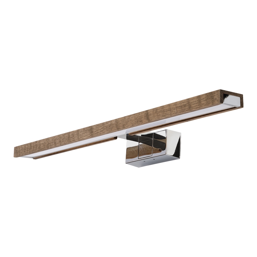 Brilagi - LED Kúpeľňové osvetlenie zrkadla WOODY MIRROR 3v1 LED/12W/230V 60 cm IP44 lesklý chróm/dub orech