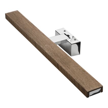 Brilagi - LED Kúpeľňové osvetlenie zrkadla WOODY MIRROR 3v1 LED/12W/230V 60 cm IP44 lesklý chróm/dub orech