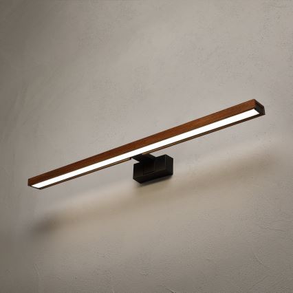 Brilagi - LED kúpeľňové osvetlenie zrkadla WOODY MIRROR 3v1 LED/15W/230V 80 cm IP44 čierna/dub čerešňa
