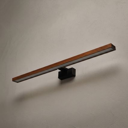 Brilagi - LED kúpeľňové osvetlenie zrkadla WOODY MIRROR 3v1 LED/15W/230V 80 cm IP44 čierna/dub čerešňa
