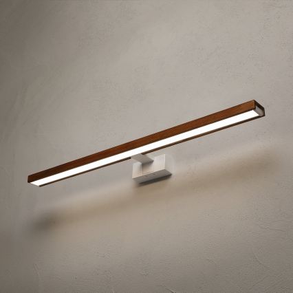Brilagi - LED osvetlenie kúpeľňového zrkadla WOODY MIRROR 3v1 LED/15W/230V 80 cm IP44 biela/dub čerešňa