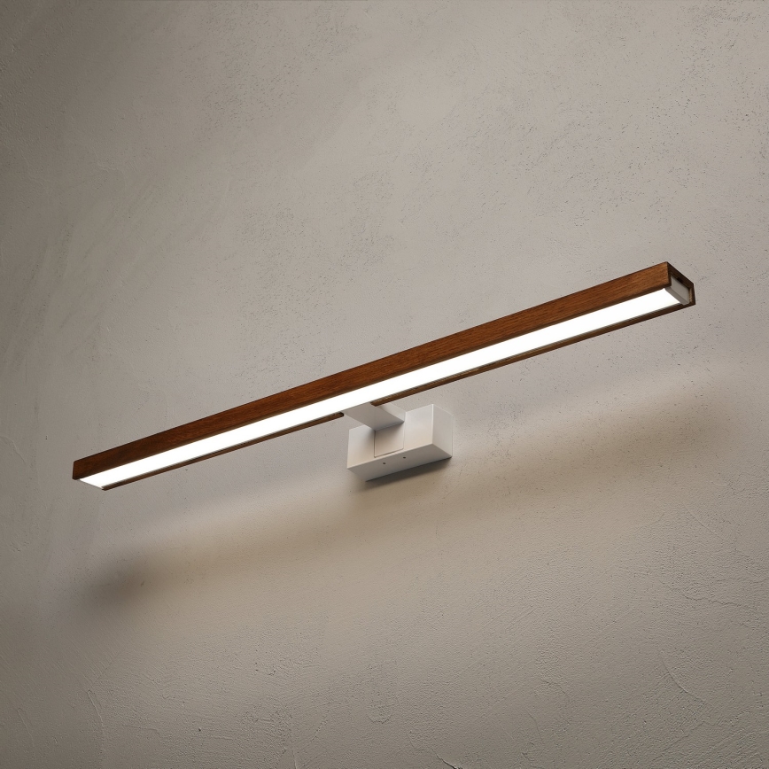 Brilagi - LED osvetlenie kúpeľňového zrkadla WOODY MIRROR 3v1 LED/15W/230V 80 cm IP44 biela/dub čerešňa