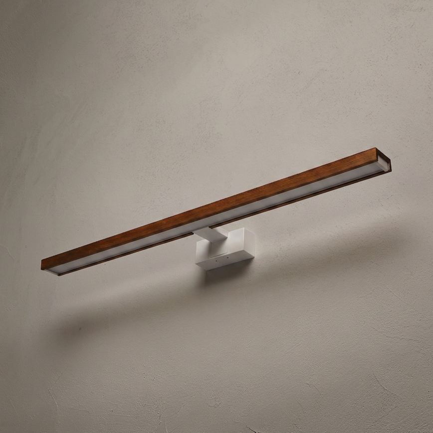 Brilagi - LED osvetlenie kúpeľňového zrkadla WOODY MIRROR 3v1 LED/15W/230V 80 cm IP44 biela/dub čerešňa