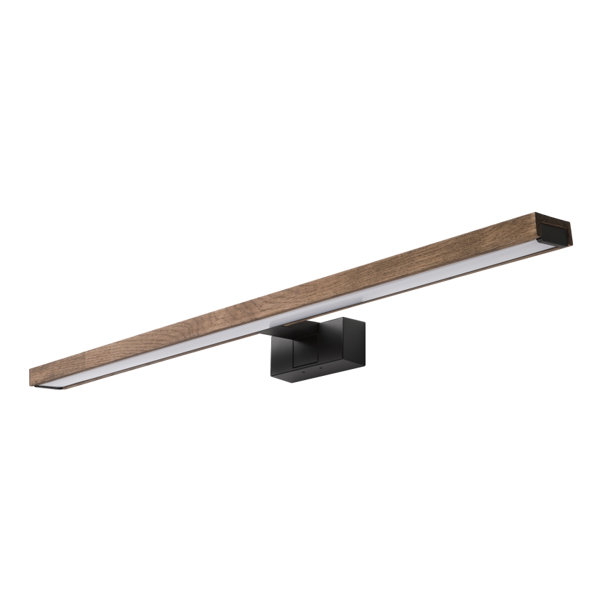 Brilagi - LED osvetlenie kúpeľňového zrkadla WOODY MIRROR 3v1 LED/15W/230V 80 cm IP44 čierna/dub orech
