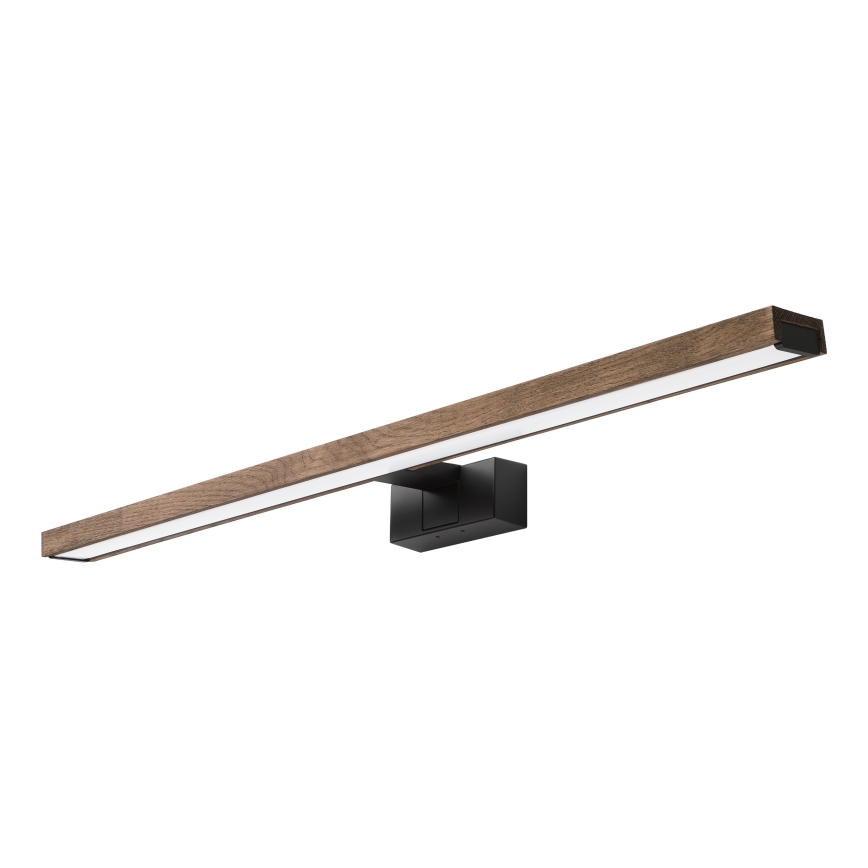 Brilagi - LED osvetlenie kúpeľňového zrkadla WOODY MIRROR 3v1 LED/15W/230V 80 cm IP44 čierna/dub orech