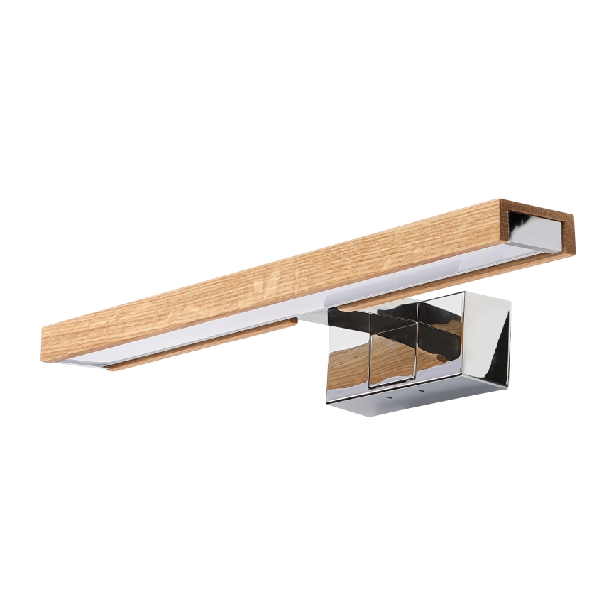 Brilagi - LED kúpeľňové osvetlenie zrkadla WOODY MIRROR 3v1 LED/8W/230V 40 cm IP44 lesklý chróm/dub