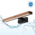 Brilagi - LED kúpeľňové osvetlenie zrkadla WOODY MIRROR 3v1 LED/8W/230V 40 cm IP44 čierna/dub