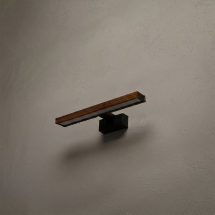 Brilagi - LED kúpeľňové osvetlenie zrkadla WOODY MIRROR 3v1 LED/8W/230V 40 cm IP44 čierna/dub