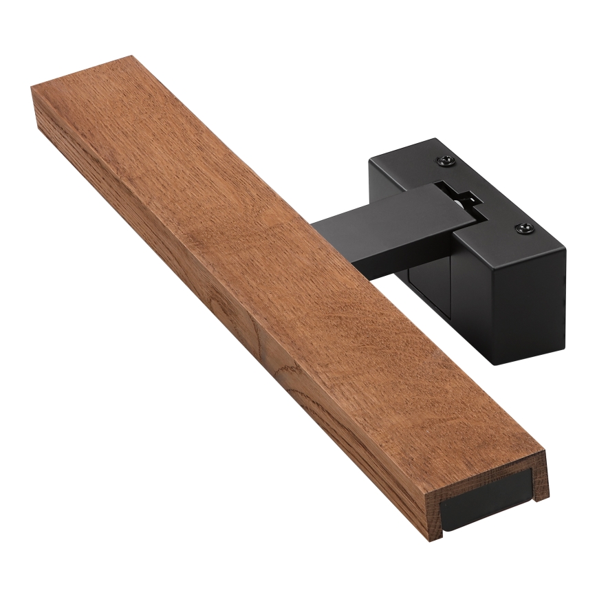 Brilagi - LED kúpeľňové osvetlenie zrkadla WOODY MIRROR 3v1 LED/8W/230V 40 cm IP44 čierna/dub