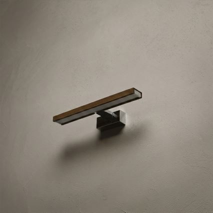 Brilagi - LED kúpeľňové osvetlenie zrkadla WOODY MIRROR 3v1 LED/8W/230V 40 cm IP44 lesklý chróm/dub orech