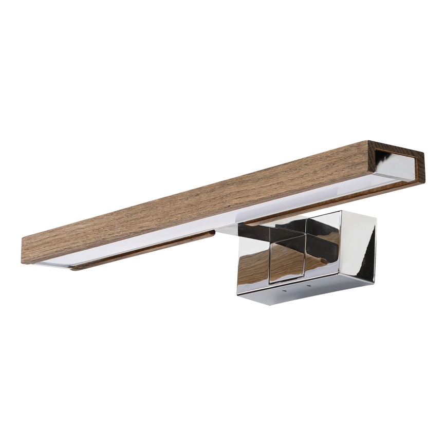 Brilagi - LED kúpeľňové osvetlenie zrkadla WOODY MIRROR 3v1 LED/8W/230V 40 cm IP44 lesklý chróm/dub orech