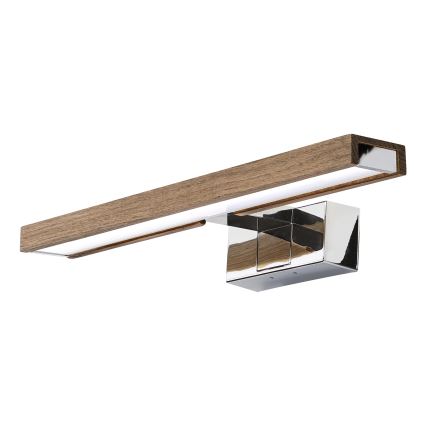 Brilagi - LED kúpeľňové osvetlenie zrkadla WOODY MIRROR 3v1 LED/8W/230V 40 cm IP44 lesklý chróm/dub orech