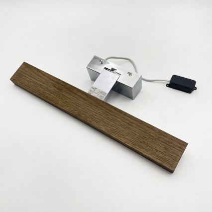 Brilagi - LED kúpeľňové osvetlenie zrkadla WOODY MIRROR 3v1 LED/8W/230V 40 cm IP44 lesklý chróm/dub orech