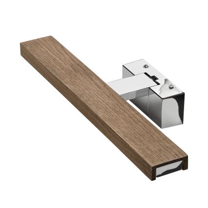 Brilagi - LED kúpeľňové osvetlenie zrkadla WOODY MIRROR 3v1 LED/8W/230V 40 cm IP44 lesklý chróm/dub orech