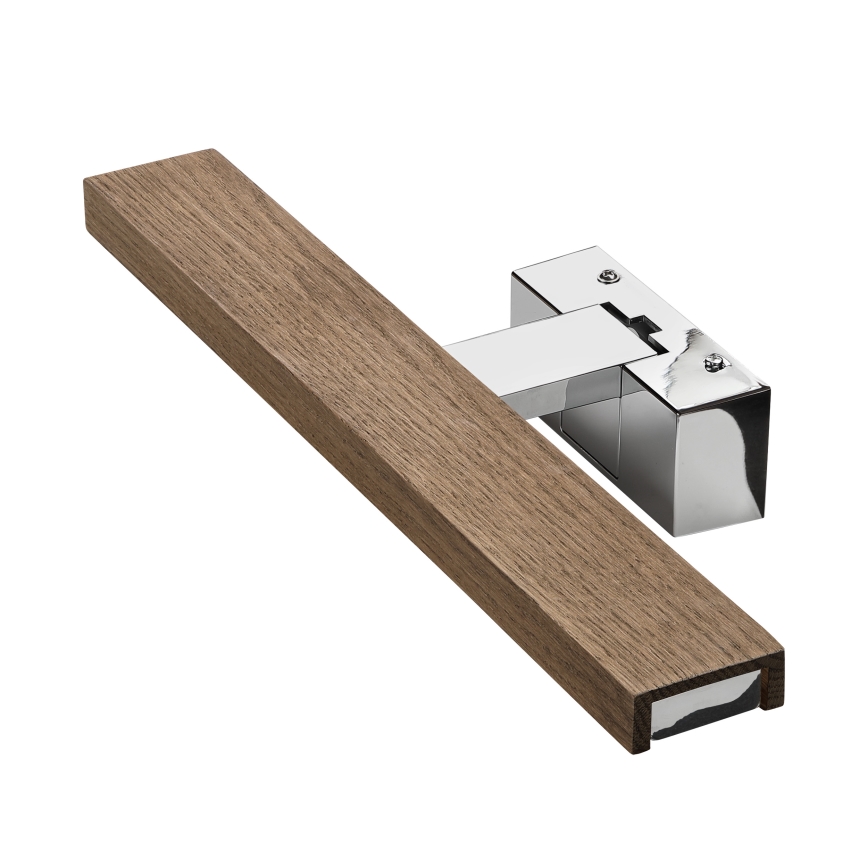 Brilagi - LED kúpeľňové osvetlenie zrkadla WOODY MIRROR 3v1 LED/8W/230V 40 cm IP44 lesklý chróm/dub orech