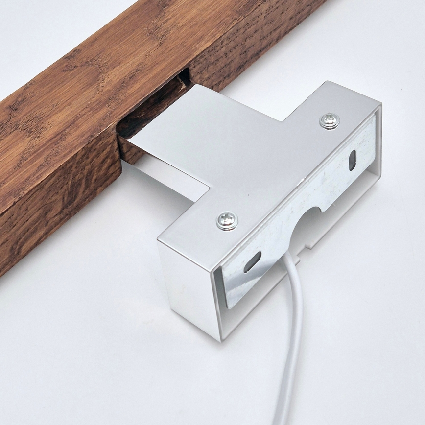 Brilagi - LED Kúpeľňové osvetlenie zrkadla WOODY MIRROR LED/12W/230V 60 cm IP44 dub čerešňa/lesklý chróm
