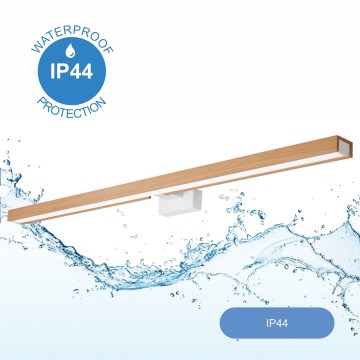 Brilagi - LED Kúpeľňové osvetlenie zrkadla WOODY MIRROR LED/15W/230V 90 cm IP44 dub/biela