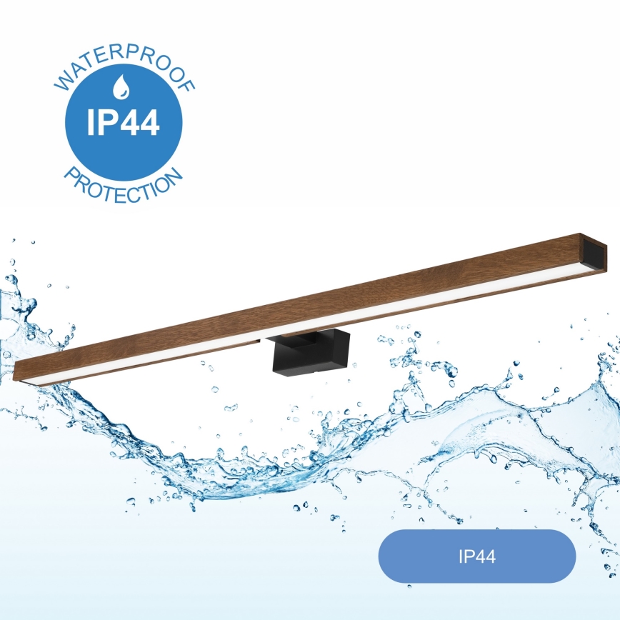 Brilagi - LED Kúpeľňové osvetlenie zrkadla WOODY MIRROR LED/15W/230V 90 cm IP44 dub čerešňa/čierna