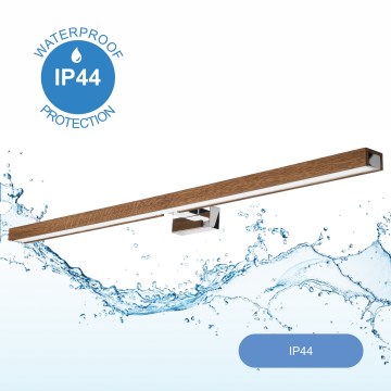 Brilagi - LED Kúpeľňové osvetlenie zrkadla WOODY MIRROR LED/15W/230V 90 cm IP44 dub čerešňa/lesklý chróm